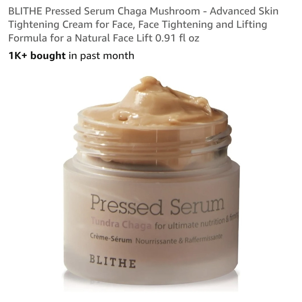 Brand New Pressed Serum Chaga Mushroom Cream Formula Firmness Tightening Lifting